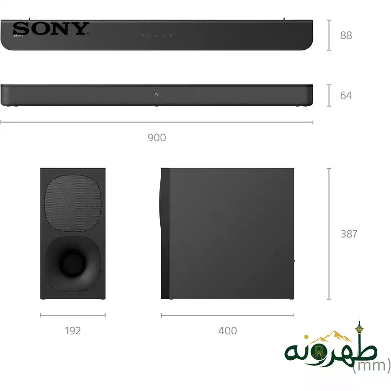 اسپیکر سونی مدل HT-S400 اسپیکر سونی مدل HT-S400 - تصویر 2